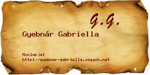 Gyebnár Gabriella névjegykártya