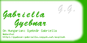 gabriella gyebnar business card